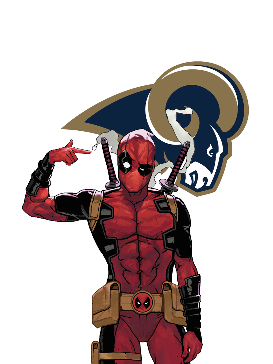 Los Angeles Rams Deadpool Logo vinyl decal